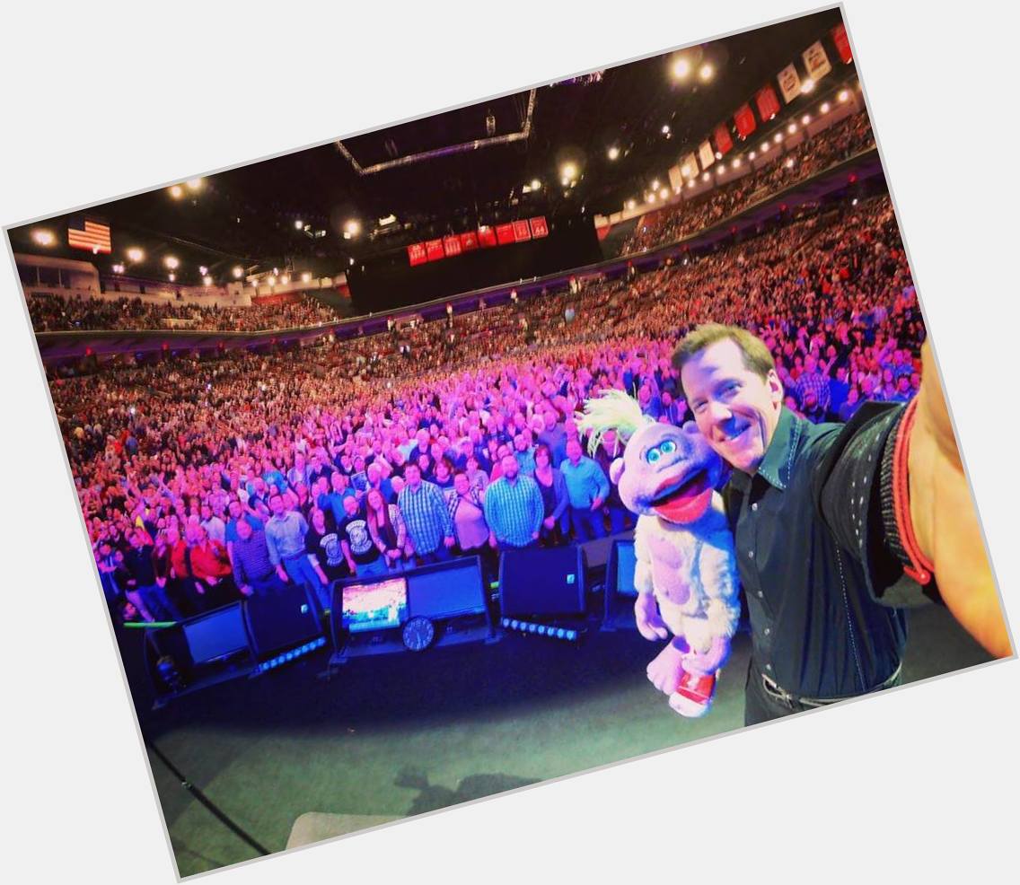 Happy birthday to ventriloquist Jeff Dunham!
Here\s a selfie he took on the Schott stage in 2018 