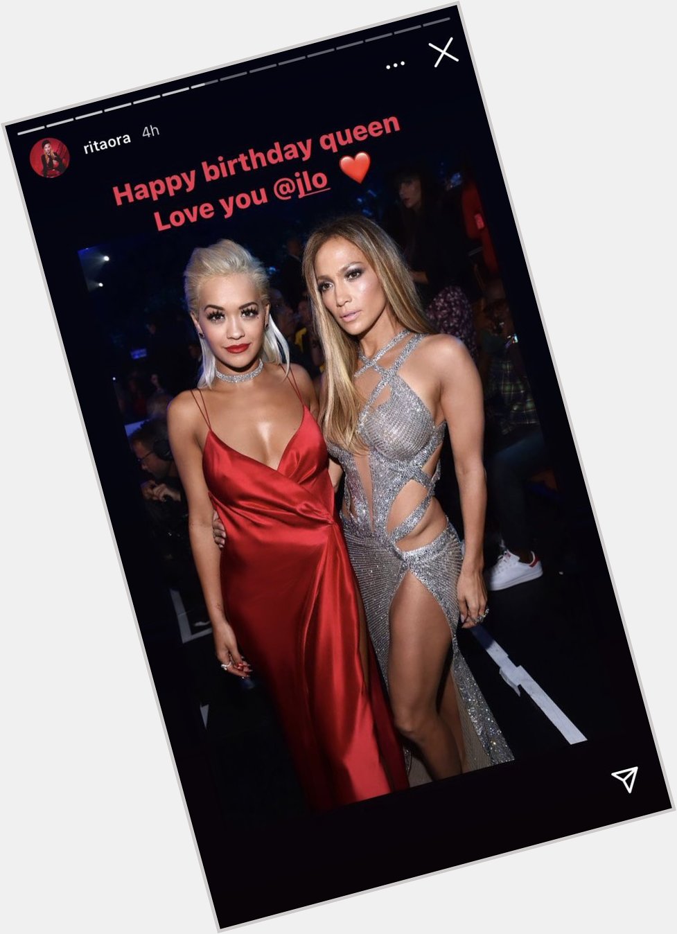 . wishing Jennifer Lopez a happy birthday via Instagram Stories.    