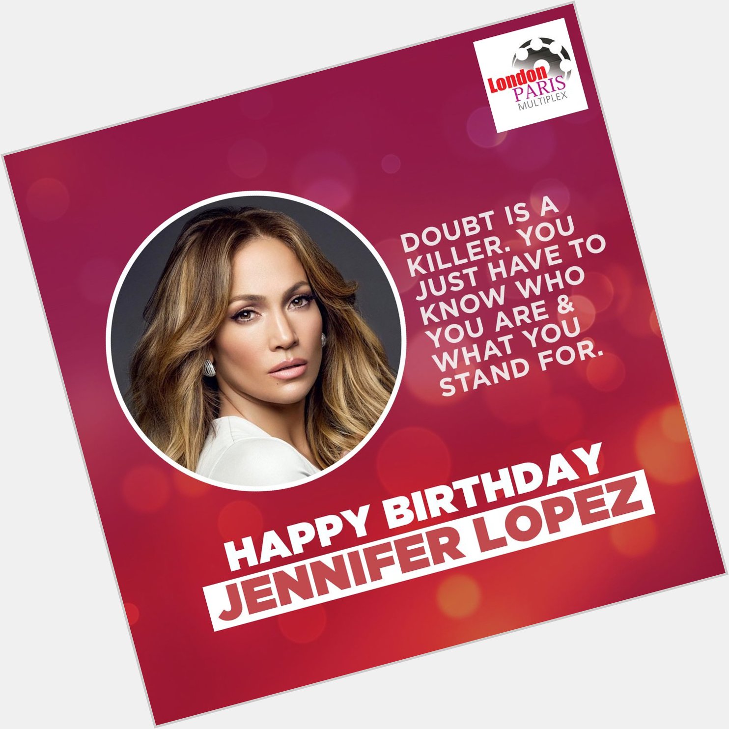 Here\s wishing the versatile actor, dancer & singer \"Jennifer Lopez\" a very happy birthday from Team 