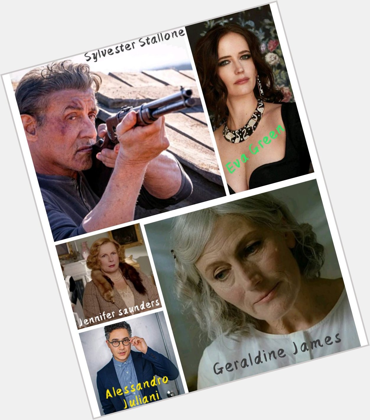 Happy birthday Sylvester Stallone,Eva Green, Jennifer Saunders, Alessandro Juliani and Geraldine James..     