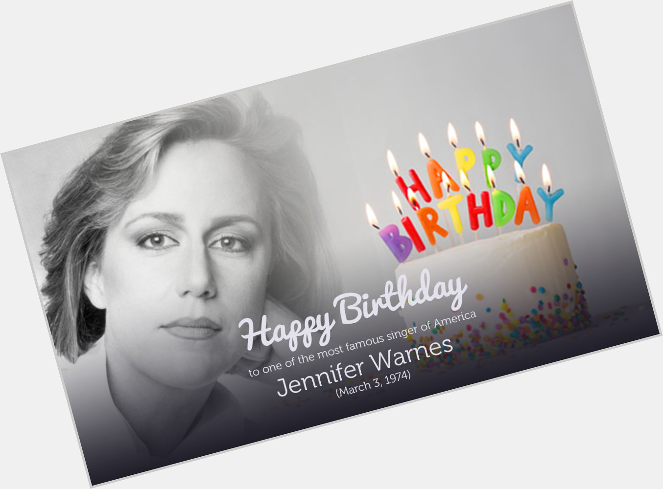 Happy Birthday to one of the most famous singer of America Jennifer Warnes. (March 3, 1974) 