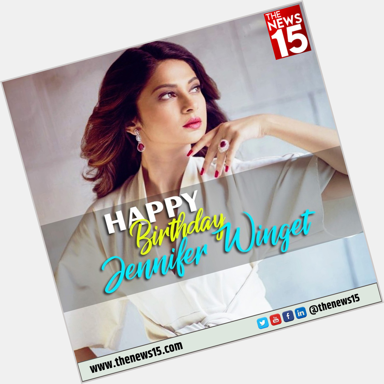 Wishing the beautiful and gorgeous Jennifer Winget a very happy birthday
.
.
.  