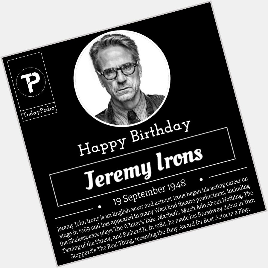 Happy Birthday Jeremy Irons ...! | 