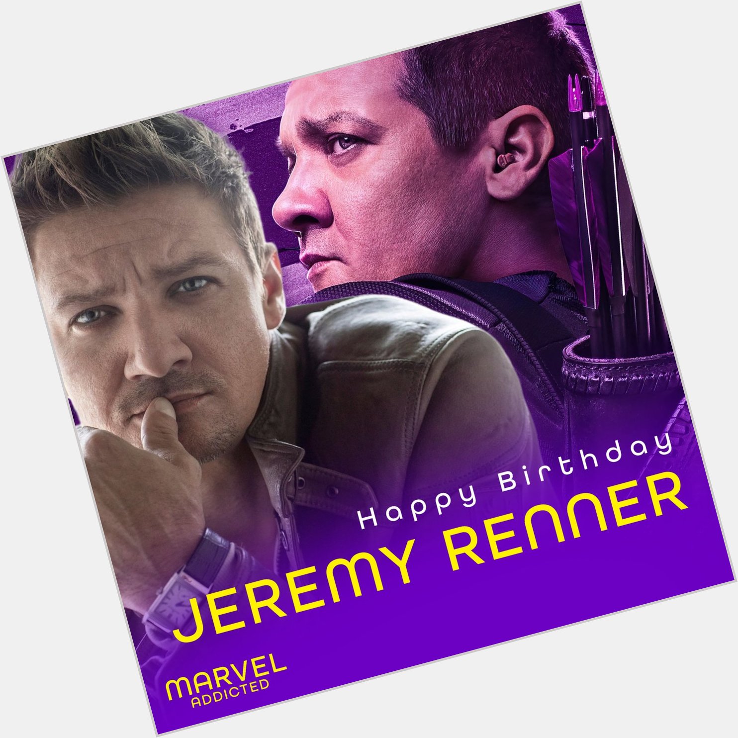 Happy Birthday Jeremy Renner aka Hawkeye    