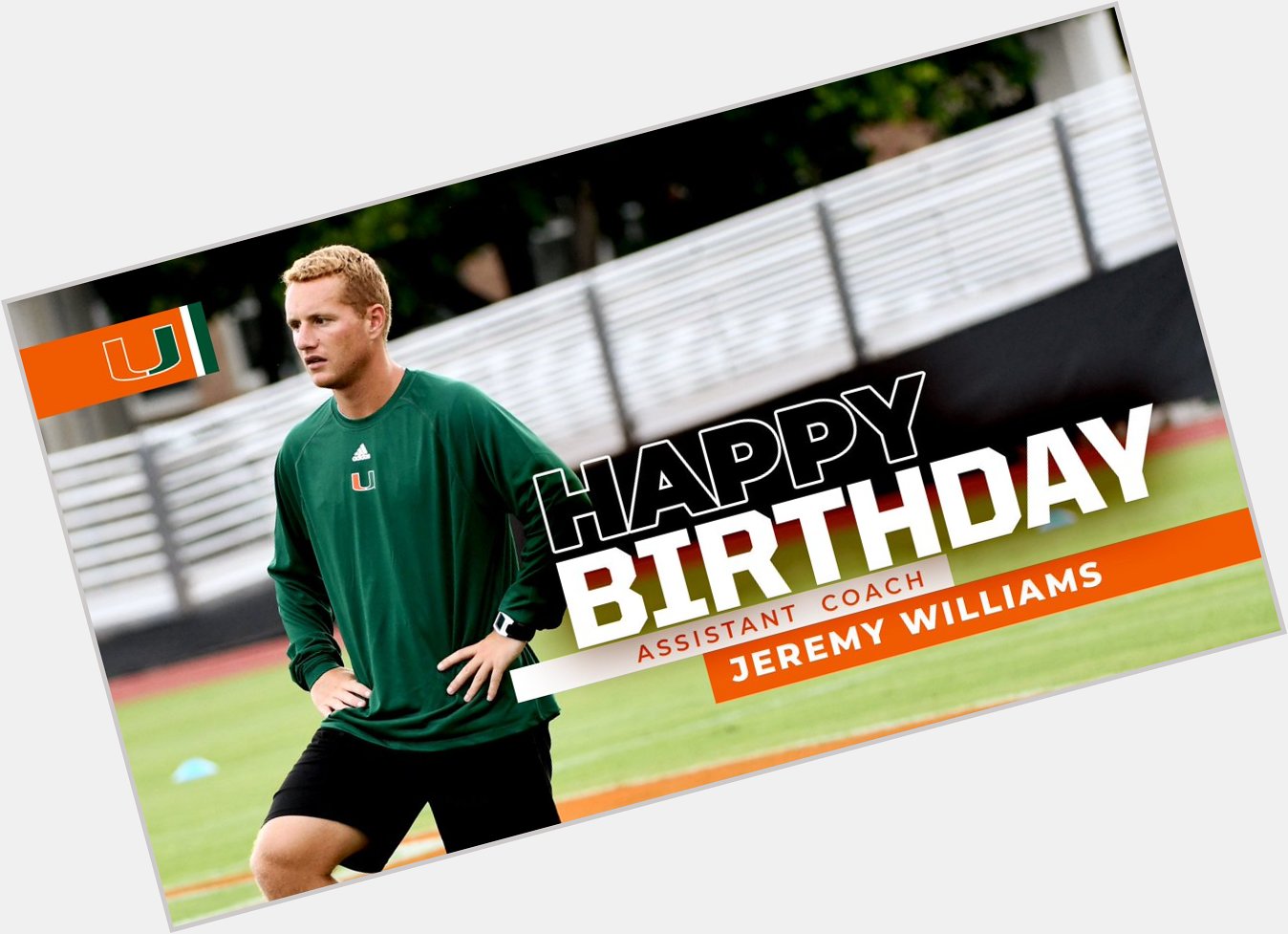 Today\s the big day for assistant coach Jeremy Williams... happy birthday Jeremy!   