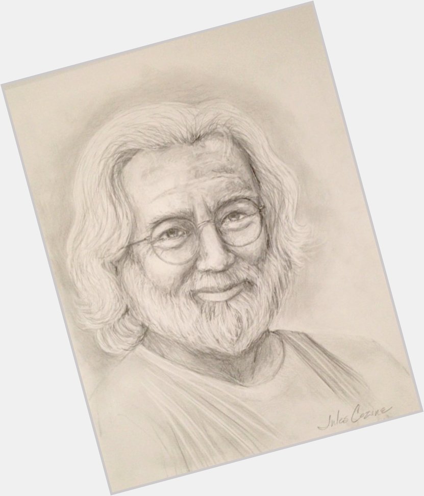Happy Birthday Jerry Garcia!  Drawing by 