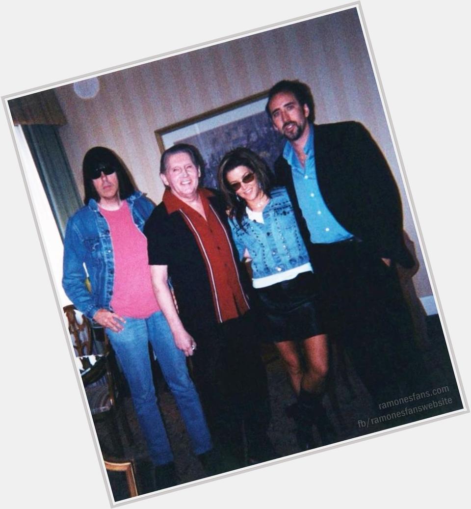  Happy Birthday to Jerry Lee Lewis (born September 29, 1935) 
On Pic, Johnny, Lewis, Lisa Presley and Cage. 