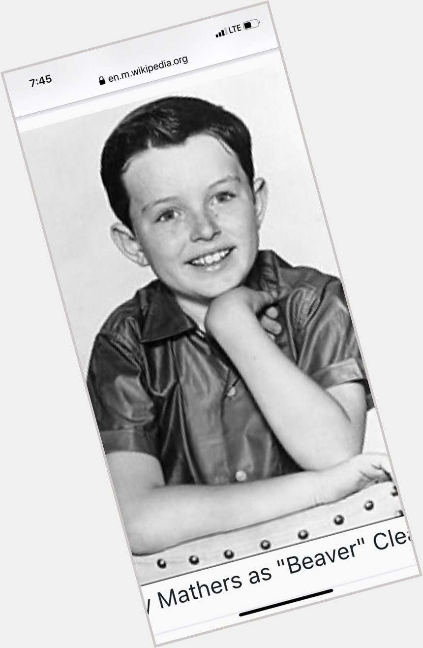 Happy birthday Jerry Mathers/Beaver Cleaver! 