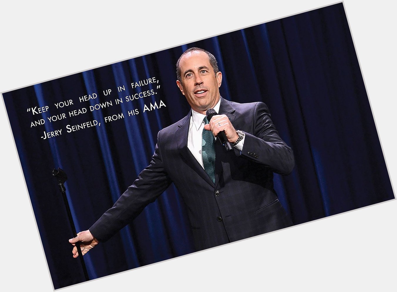 Happy 61st birthday Jerry Seinfeld! We can never get enough of your wit and your ideas. Cheers. 