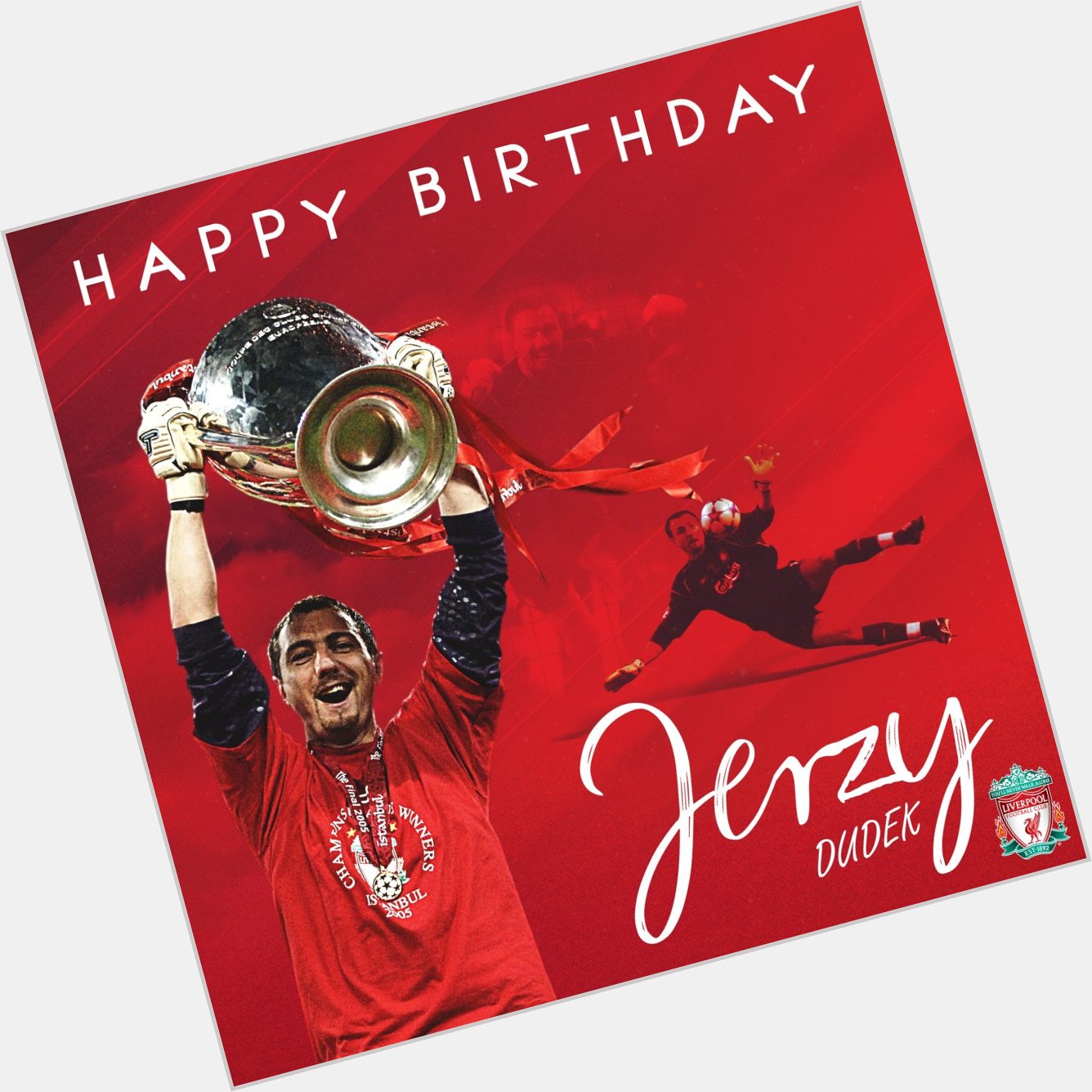 Happy birthday, Jerzy Dudek!  See you at Anfield this afternoon.  ......................!!! 
