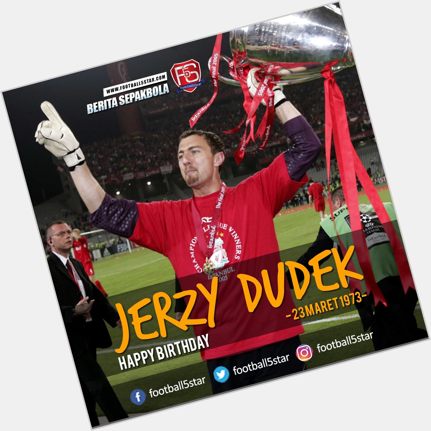 Kalian masih ingat dengan Jerzy Dudek guys? hari ini dia berulang tahun, Happy Birthday Jerzy Dudek 23 Maret1973 