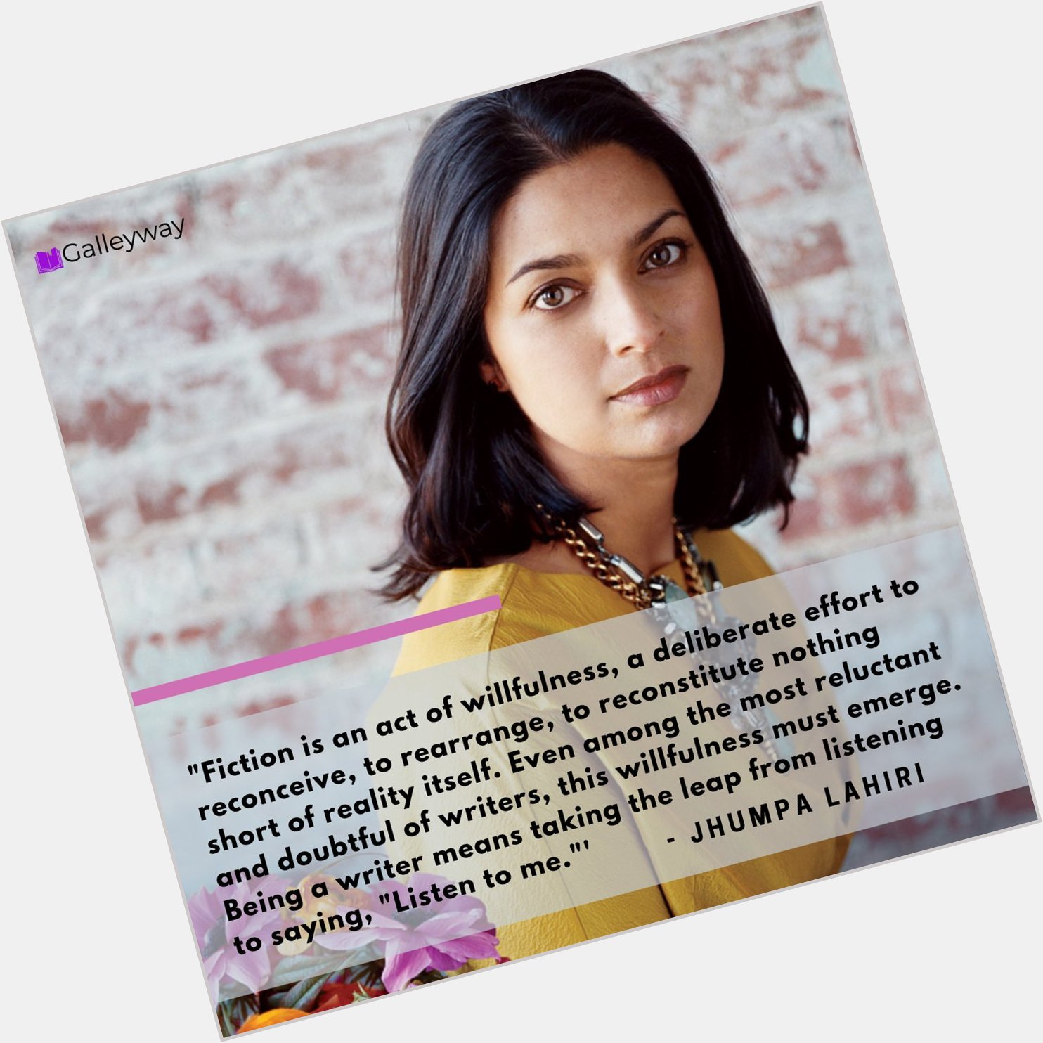 Happy Birthday to author Jhumpa Lahiri, who was born on this day in 1967. 
