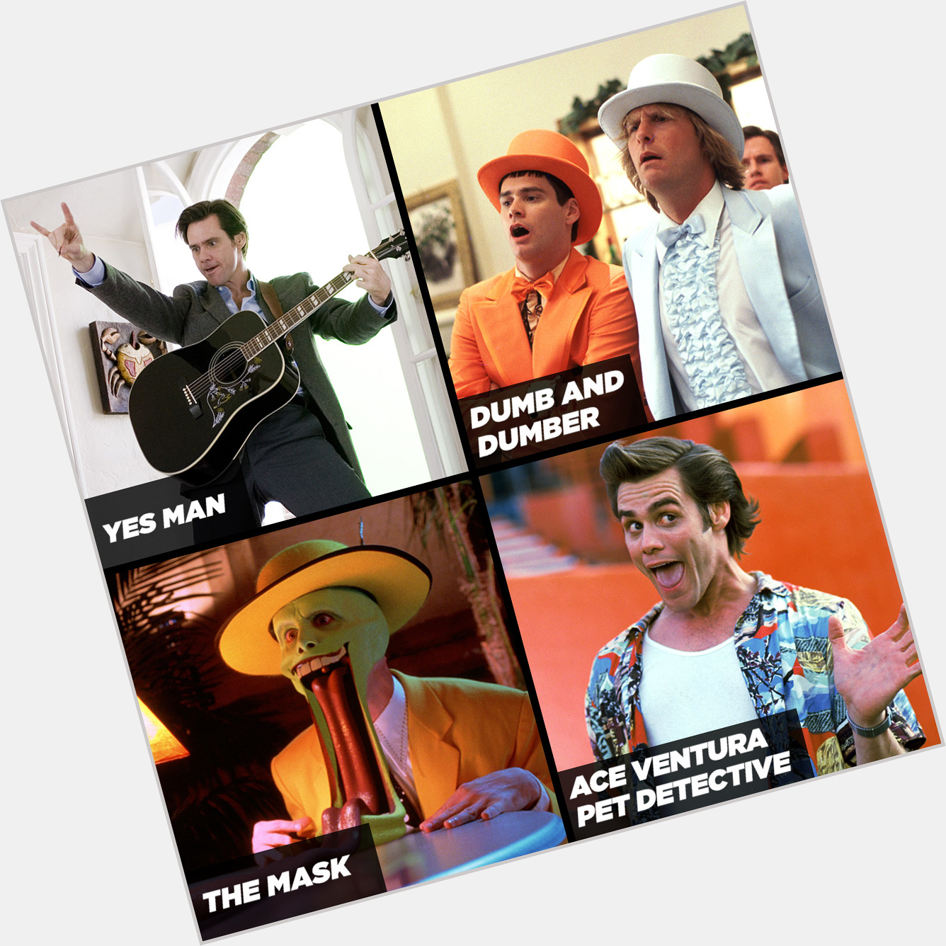Happy Birthday to Jim Carrey! Brighten your day with his hilarious films, which one is your favourite? 