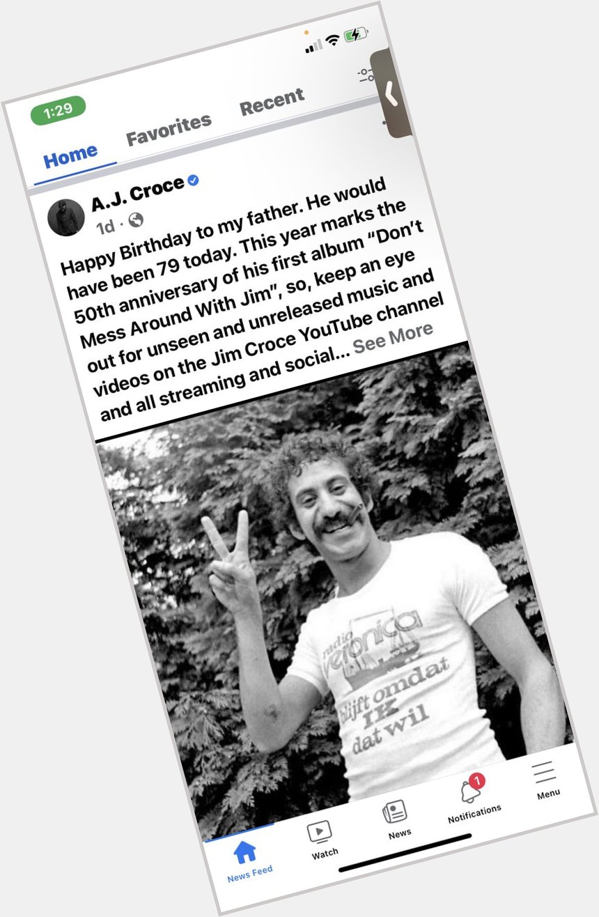 Happy birthday Jim Croce!!! 