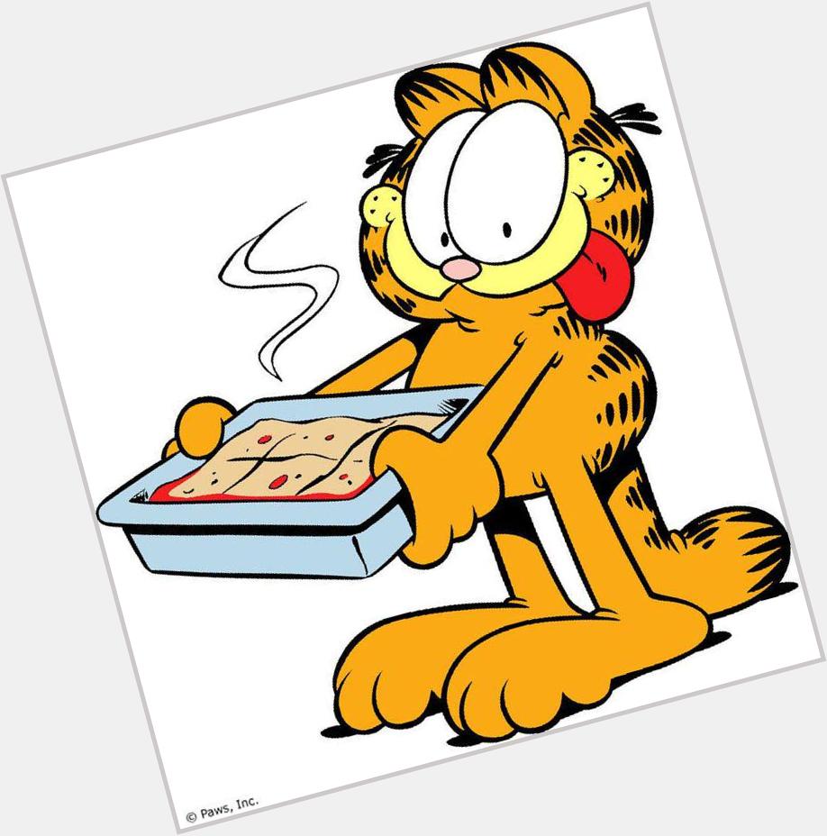 Belated birthday wishes for Jim Davis and happy lasagna day! 