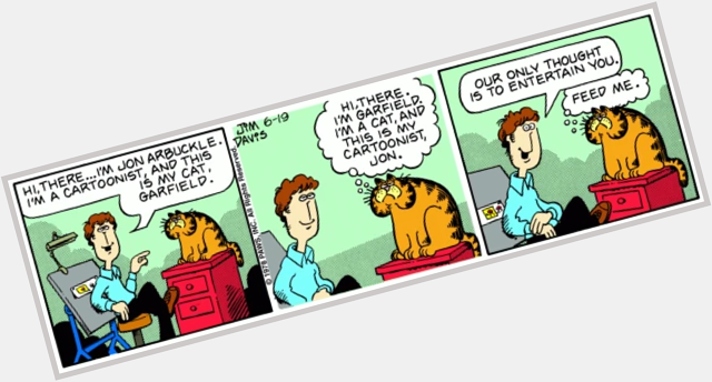  Happy birthday Jim Davis!
Lets not forget the first ever garf comic strip 