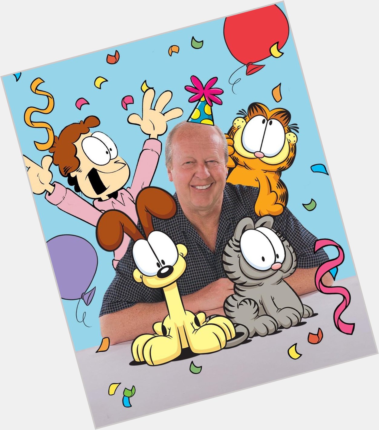 Happy birthday to Jim Davis, creator of my favourite cartoon character, Garfield Diet is die with a t  