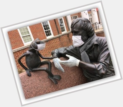 Happy birthday, Jim Henson (this is his and Kermit\s statue at the University of Maryland) 