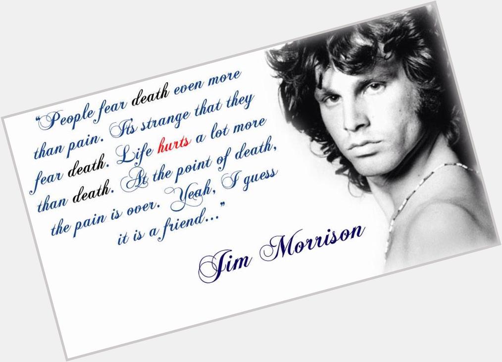 Happy 71st Birthday to one of my biggest influences, The Lizard King..Jim Morrison. 