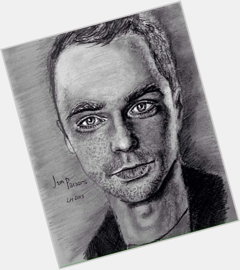 Happy Birthday to the sweet Jim Parsons. My artwork of him (done two years ago)  