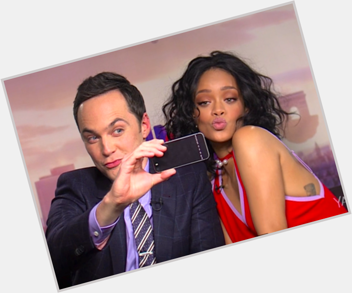 Happy 42nd Birthday to today\s über-cool celebrity with an über-ordinary iPhone camera: JIM PARSONS w/ Rihanna 