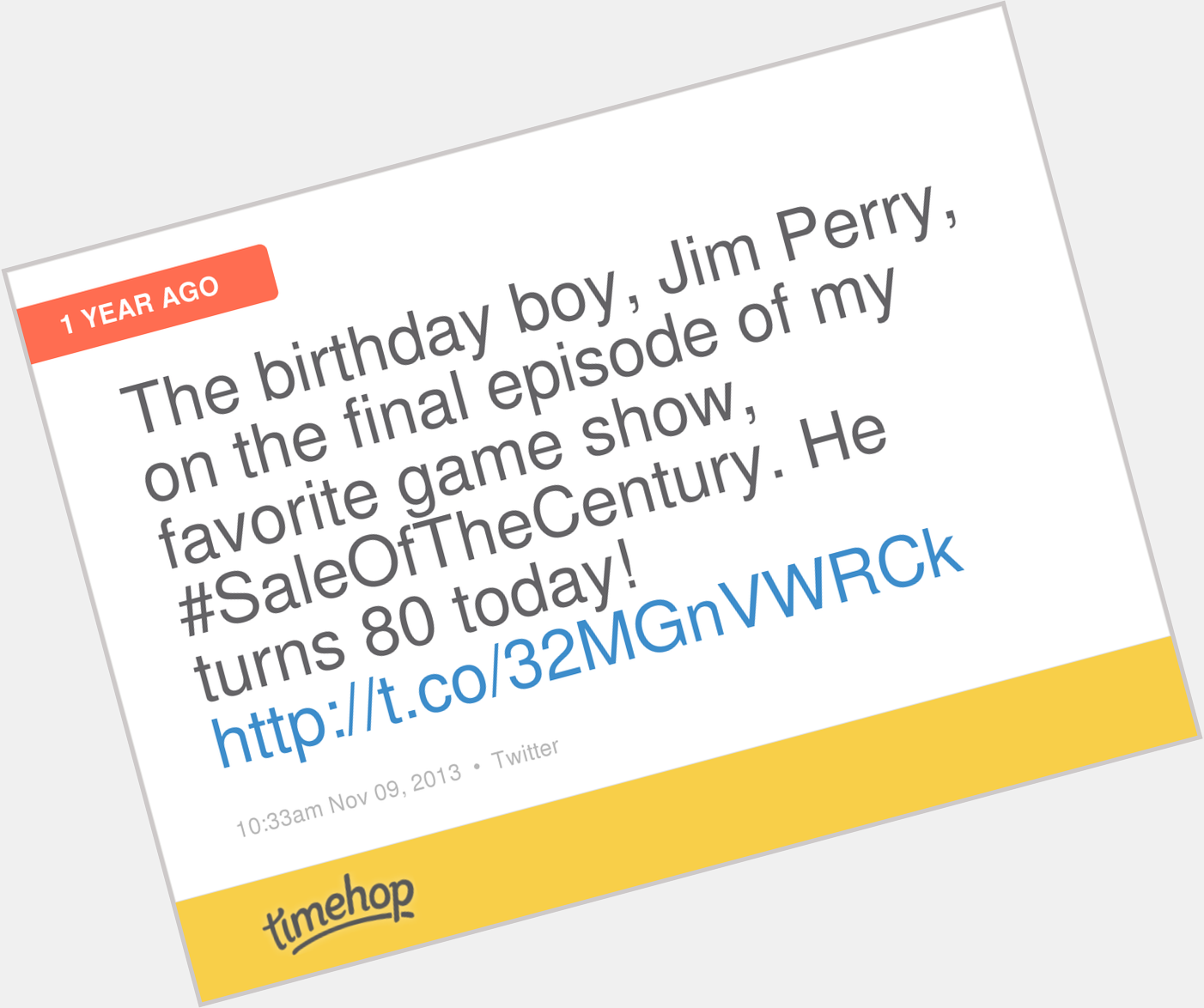 Happy Birthday Jim Perry (b. 9 November 1933)! 