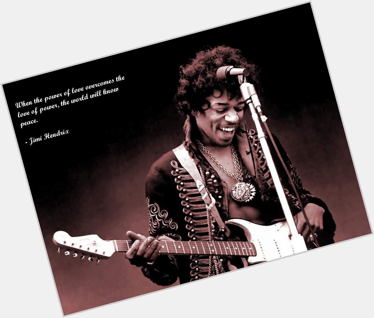 Happy 72nd Birthday to the one and only Jimi Hendrix!!! One of the greatest guitarists ever Rest in peace 