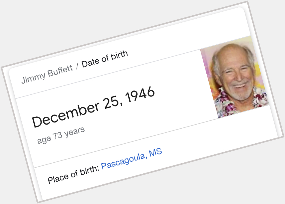 Happy birthday to Jimmy Buffett 