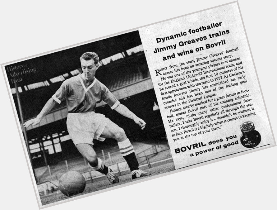 Happy 80th birthday to Jimmy Greaves, here he is in a 1959 ad for     