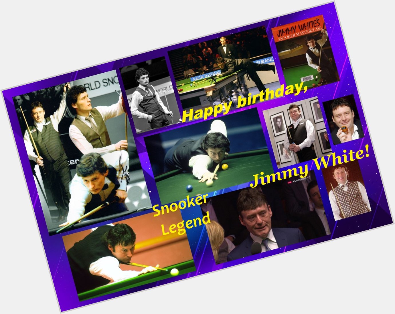 Happy birthday, Legend of Snooker wild-card 2017 season Jimmy White!  