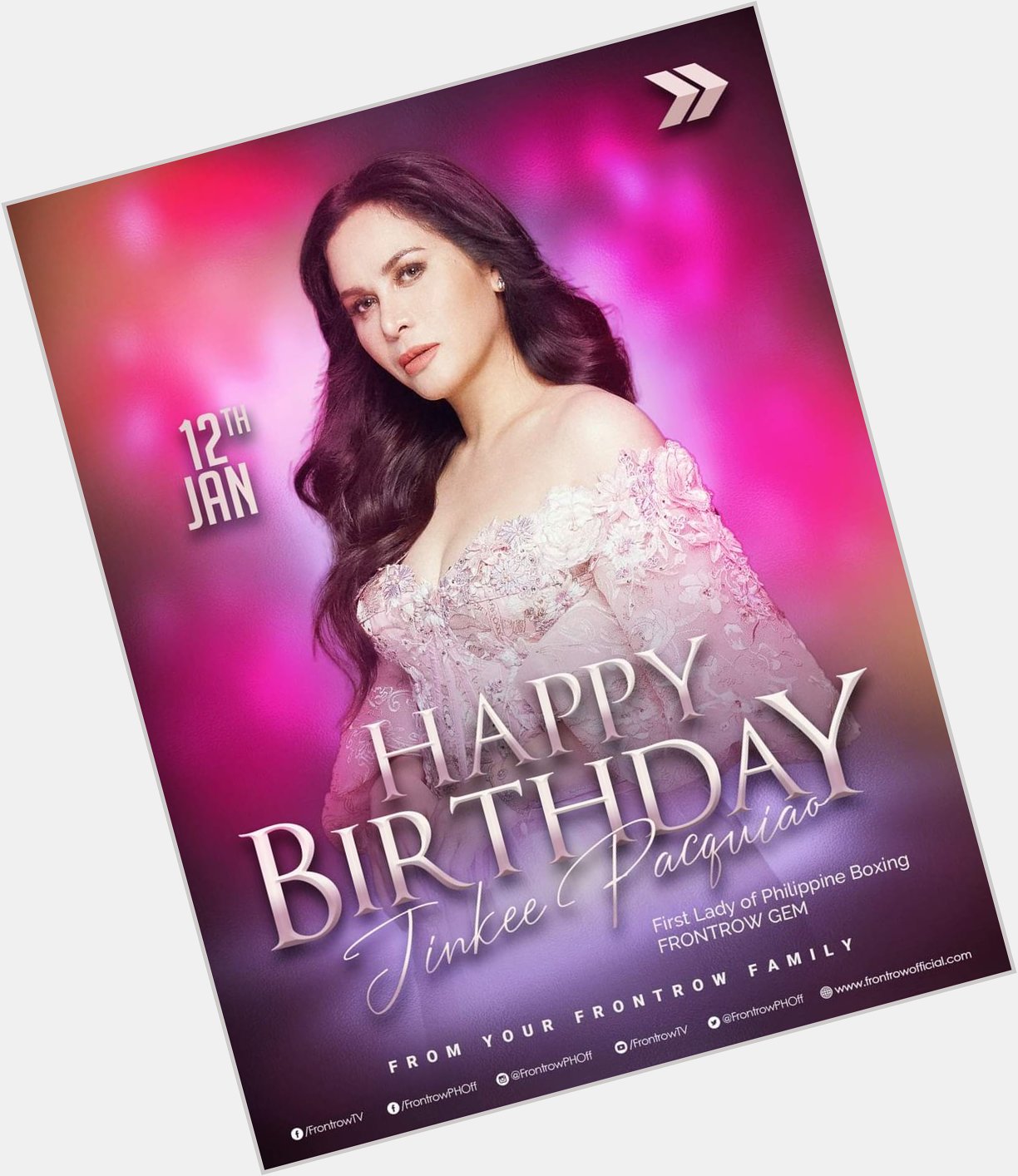 HAPPY BIRTHDAY to the one and only First Lady of Philippine Boxing and Ms. Jinkee Pacquiao  
