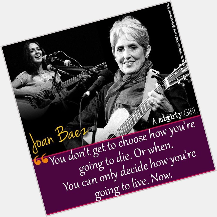 Happy 79th birthday to legendary American folk singer, songwriter and activist Joan Baez!  
