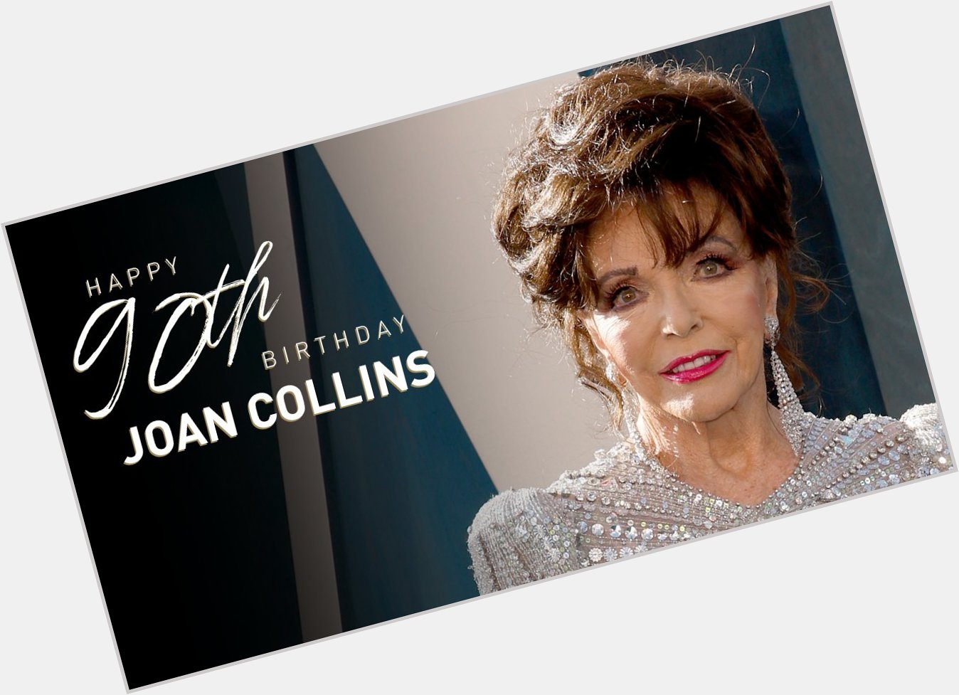 Happy 90th birthday Joan Collins!

Watch her tribute here:  