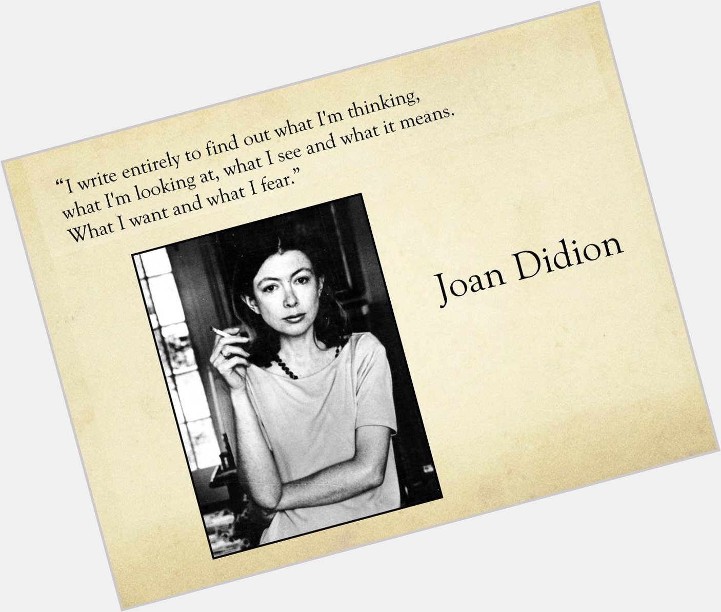 Happy Birthday to Joan Didion! 