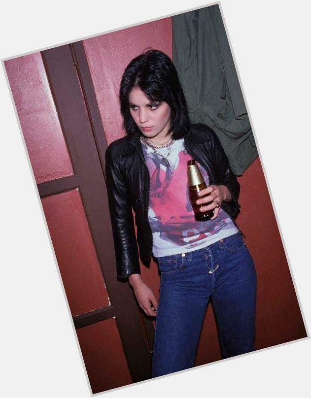Happy Birthday American rocker Joan Jett, enjoying a Michelob in the early Runaways days (or possibly Blackhearts). 