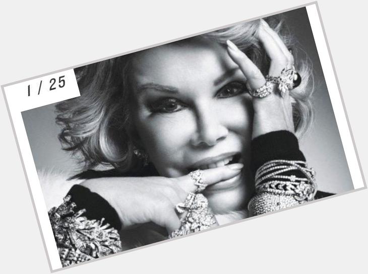 Happy birthday to the late Joan Rivers, Hilarious Queen of Costume Jewelry. 