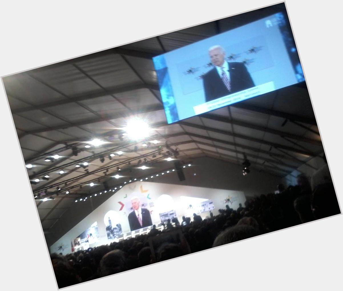  Joe Biden. managed to start speech with 3000 people laughing & singing him happy birthday. 