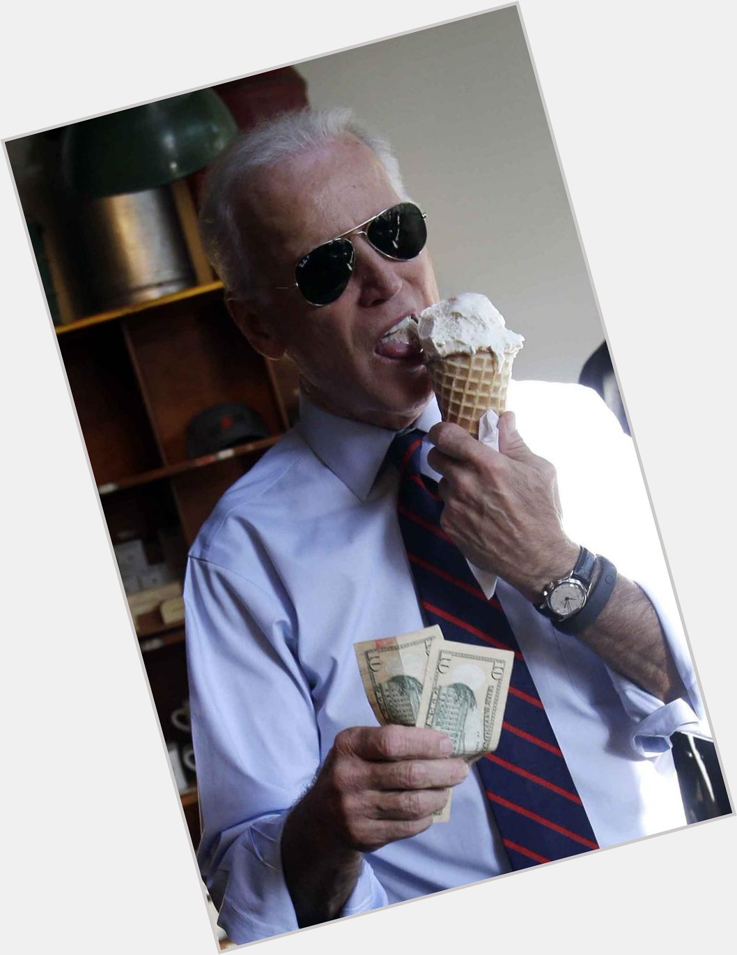Happy Birthday to Joe Biden! I hope it is filled with ice cream. 