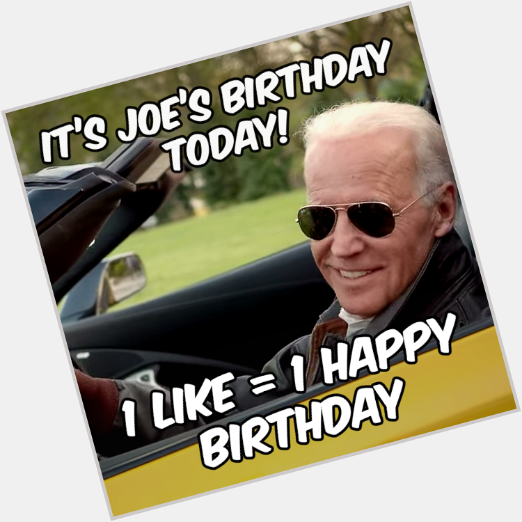 I missed wishing VP Joe Biden a Happy Birthday on Nov 20 so Happy Birthday, Mr. Vice President - Looking good, Sir!! 