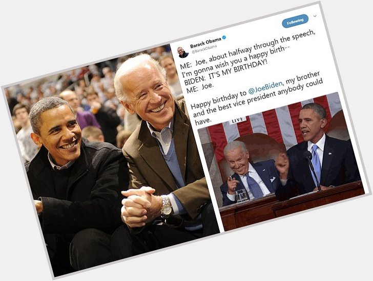+ Barack Obama wishes Joe Biden \Happy Birthday\ with a meme  
