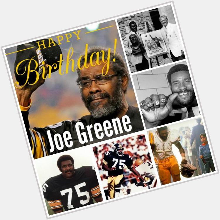 Happy 68th BDay Joe Greene! Hall of Famer, 4-time Super Bowl champ, 10-time Pro Bowler .... 