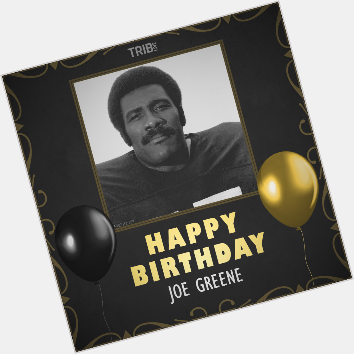 Happy Birthday to Steelers legend \"Mean\" Joe Greene!  