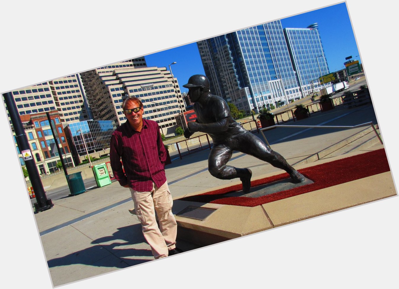 9/19 Happy Birthday Joe Morgan, here with his statue at the Great American Ballpark- Cincinnati, Ohio 