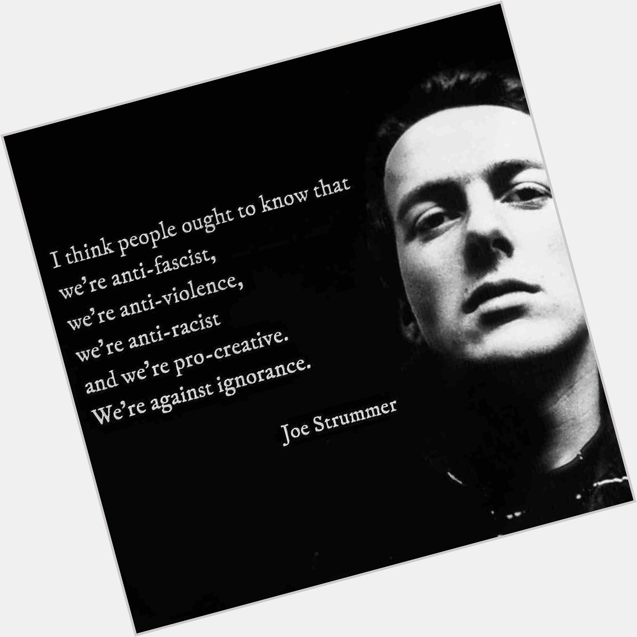 Happy birthday to the late, great Joe Strummer. Through music you live forever. 