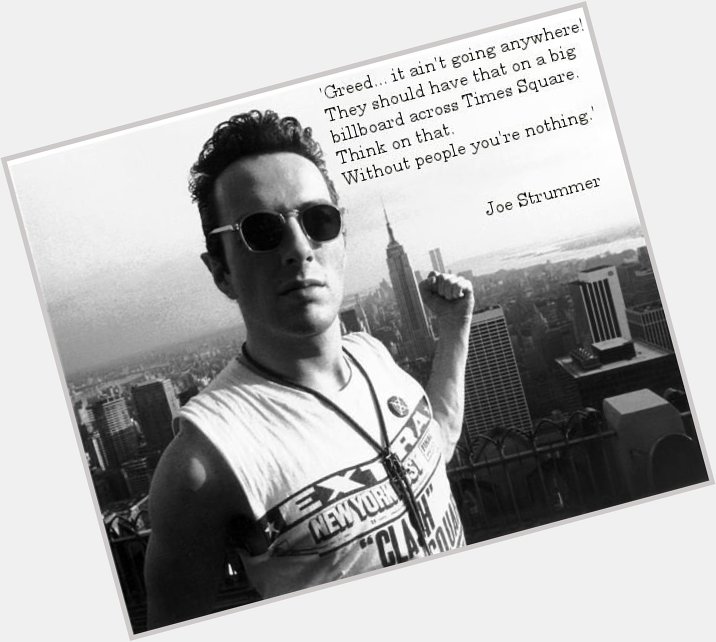 Happy Birthday to the one and only Punk Rock Warlord, Joe Strummer.    