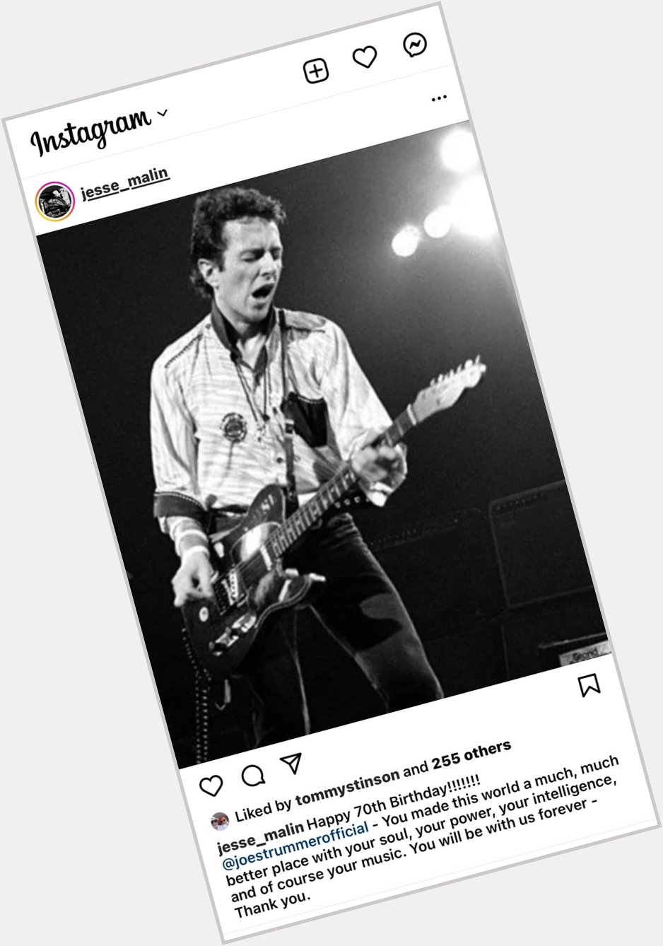 Reposted from Instagramparsons Happy Birthday Joe Strummer! 