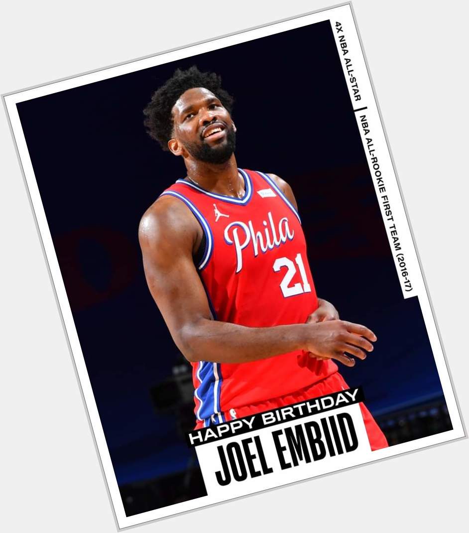 Join us in wishing Joel Embiid of the Philadelphia 76ers a HAPPY 27th BIRTHDAY!                      