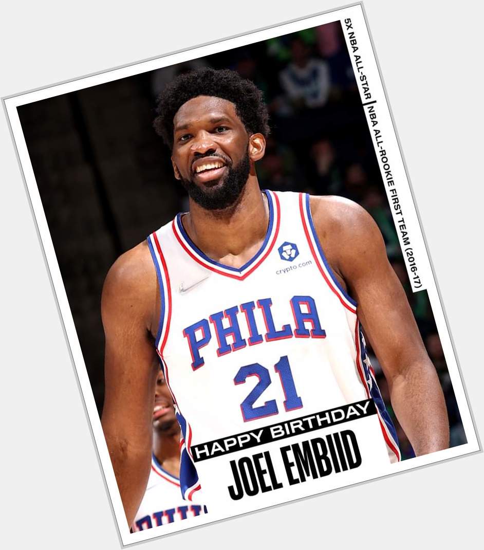 Join us in wishing Joel Embiid of the Philadelphia 76ers a HAPPY 28th BIRTHDAY! 