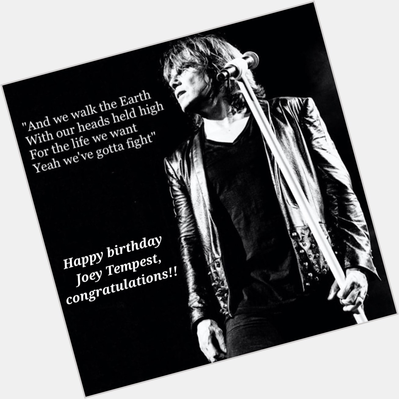 Happy birthday Joey Tempest             