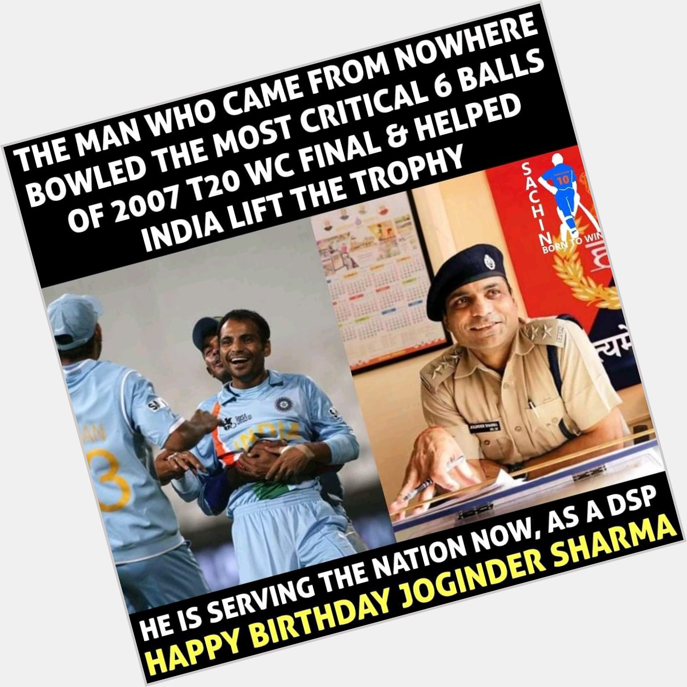 Happy-birthday Joginder Sharma     